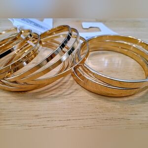 New! 2 Sets A New Day Gold Bangle Bracelets